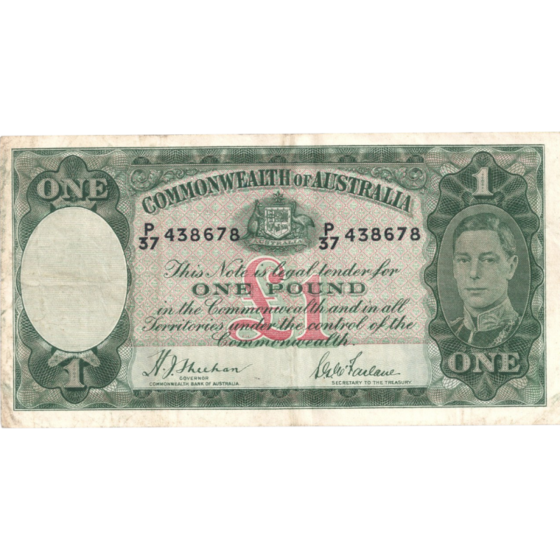 One Pound Sheehan McFarlane Australian Banknote