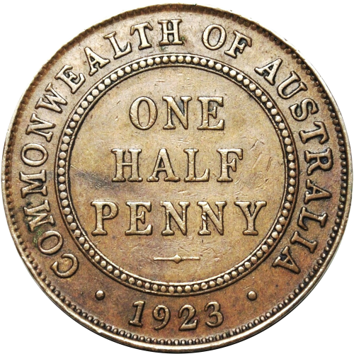 Rare 1923 Australian Halfpenny