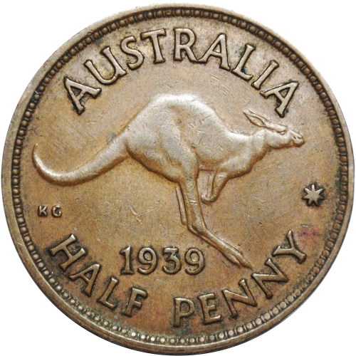 Scarce 1939 Australian Halfpenny